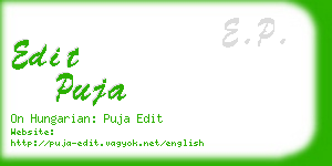 edit puja business card